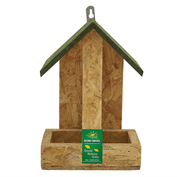 Nature Forever Hut Wooden Feeder for Birds (30 x 15 x 15 cm) on Sale