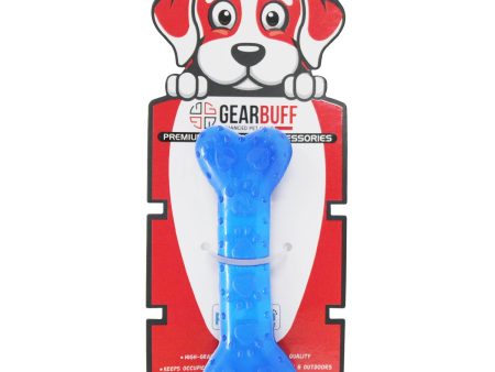 Gearbuff Paw Printed transparent bone toy,Small, Blue Hot on Sale