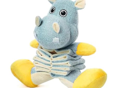 Pawsindia, Enlarge the Hippo, Light Blue & Yellow Color Toy for Dog Online Sale