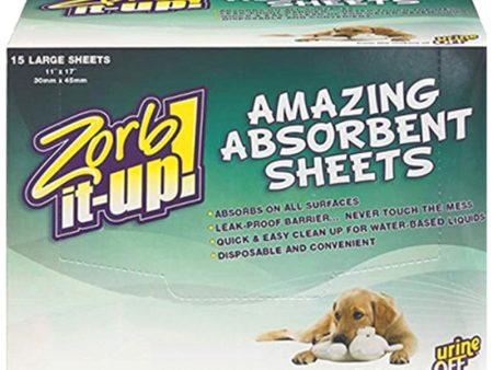 Urine Off Zorb-It-Up™ Super Absorbent Sheets, 30x45cm, 2 pcs Supply