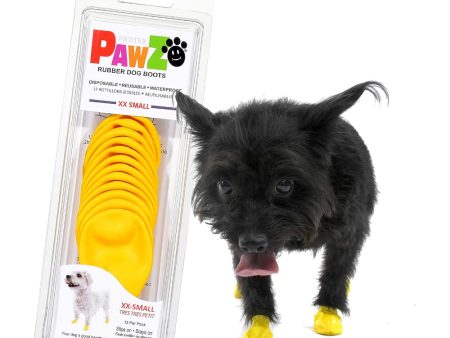 Pawz Natural Rubber Dog Boots, Yellow, XX-Small Online Hot Sale