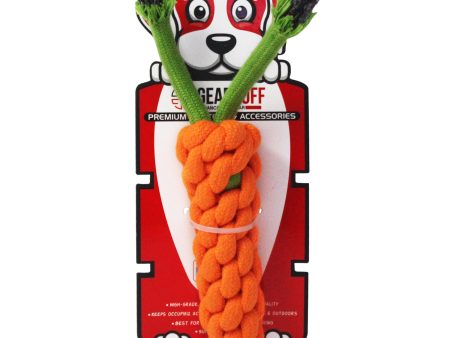 Gearbuff Cord Carrot Rope chew toy, Orange & Green Sale