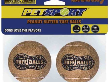 Petsport Peanut Butter Tuff Balls Dog Toy, 7 cm, 2 Pack Hot on Sale