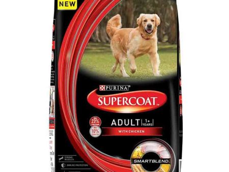 Purina Supercoat Adult Chicken Dry Dog Food, 10 kg + 2 kg Free Hot on Sale