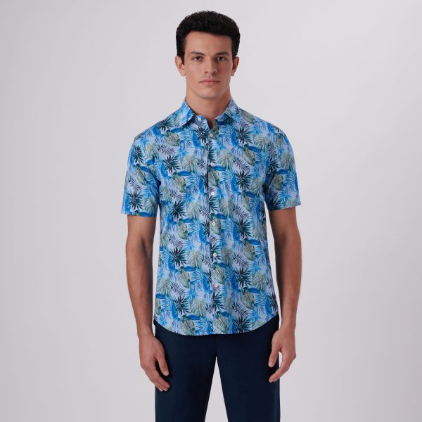 Orson Leaf Print Short Sleeve Shirt Fashion