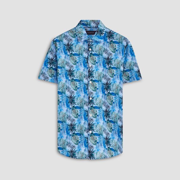 Orson Leaf Print Short Sleeve Shirt Fashion