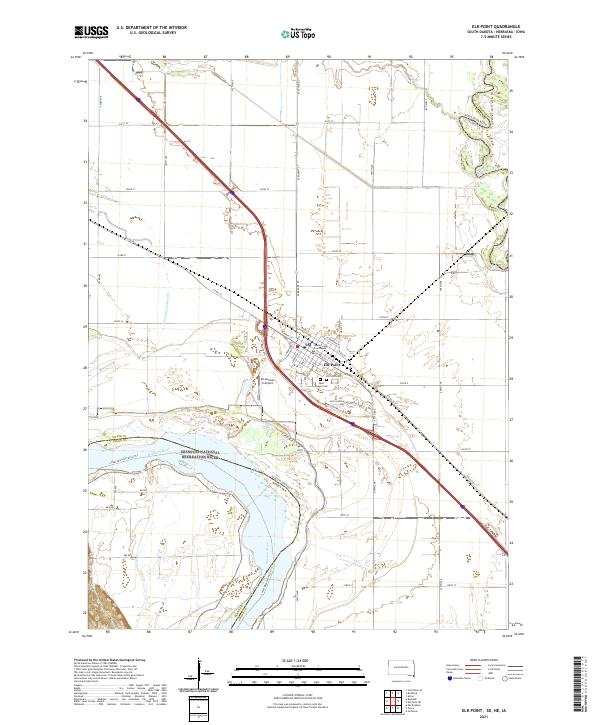 USGS US Topo 7.5-minute map for Elk Point SDNEIA 2021 Discount