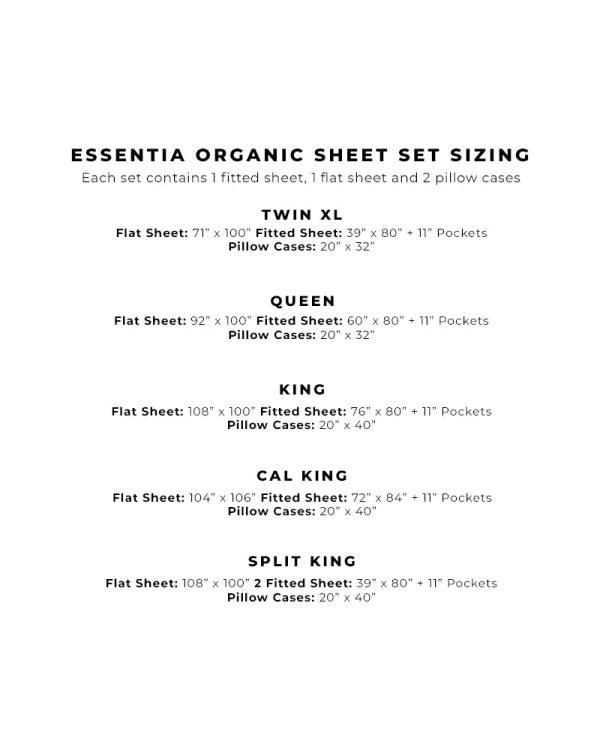 Essentia Organic Sheet Set - King Cheap