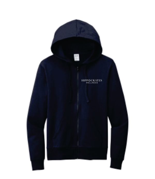 Hippocrates Zip Up Sweatshirt, Navy Fashion