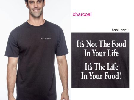 Hippocrates Organic T-Shirt, Charcoal on Sale